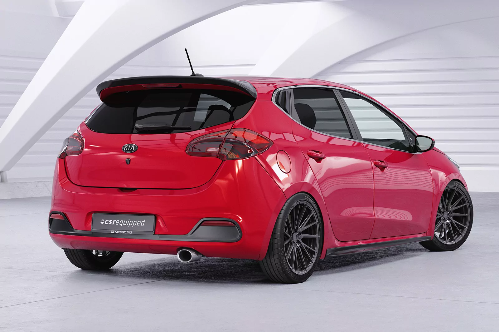 Seitenscheibenblenden für Kia Ceed (JD) SSB012 Schwarz Strukturiert