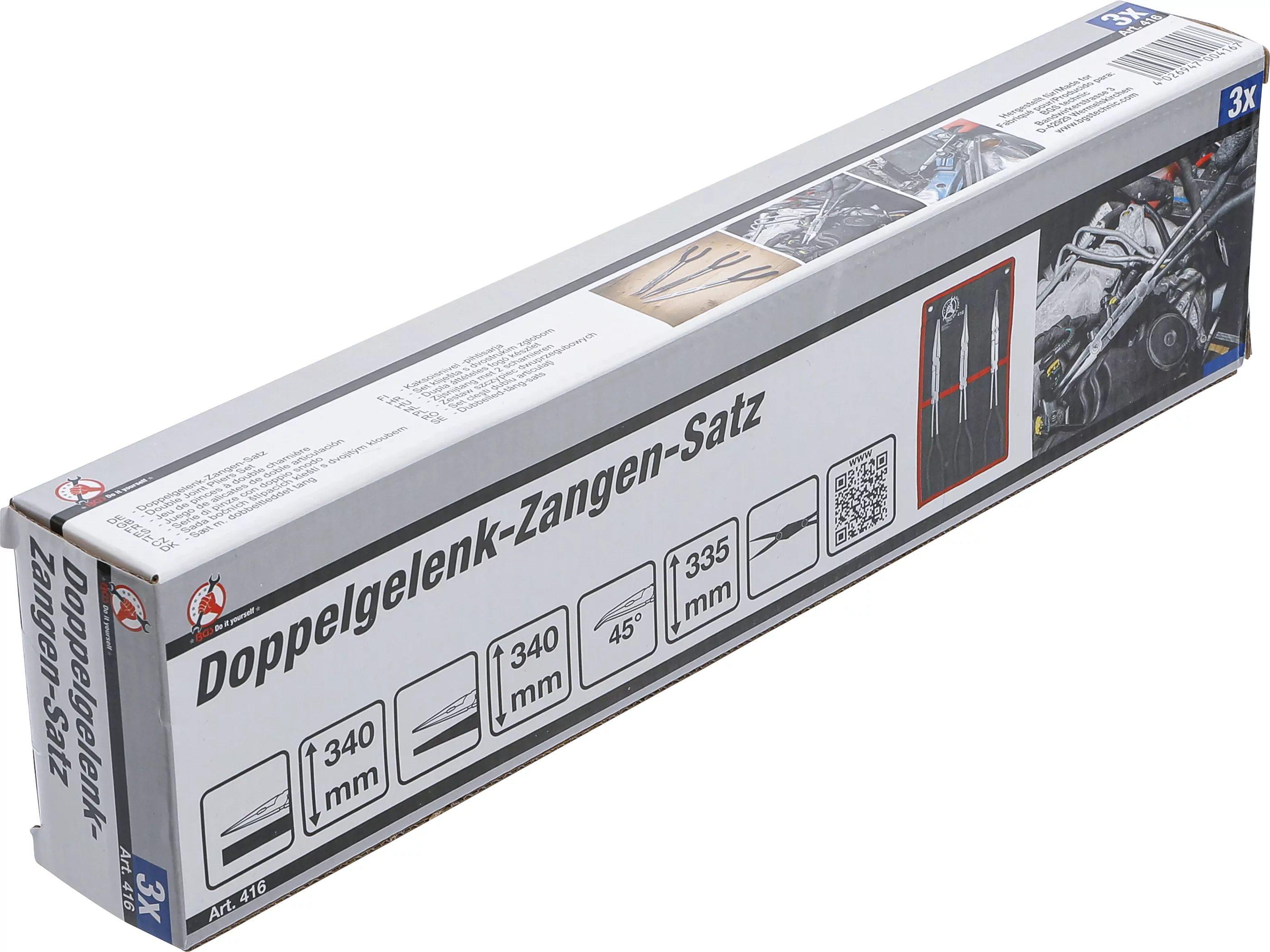 Doppelgelenk-Zangen-Satz | 3-tlg.