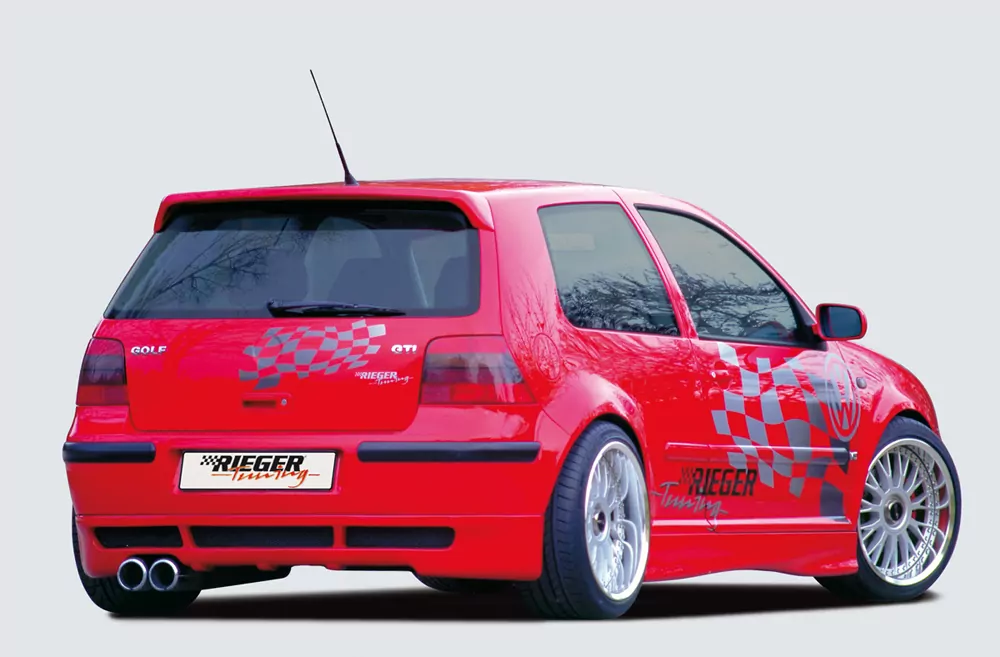 Rieger Heckansatz für VW Golf 4 |  10.97-03 -> nicht VR6 4-motion! (ESD ist unten offen)