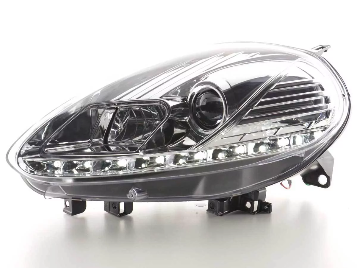 Scheinwerfer Set Daylight LED Tagfahrlicht Fiat Punto Evo Bj. 09- chrom