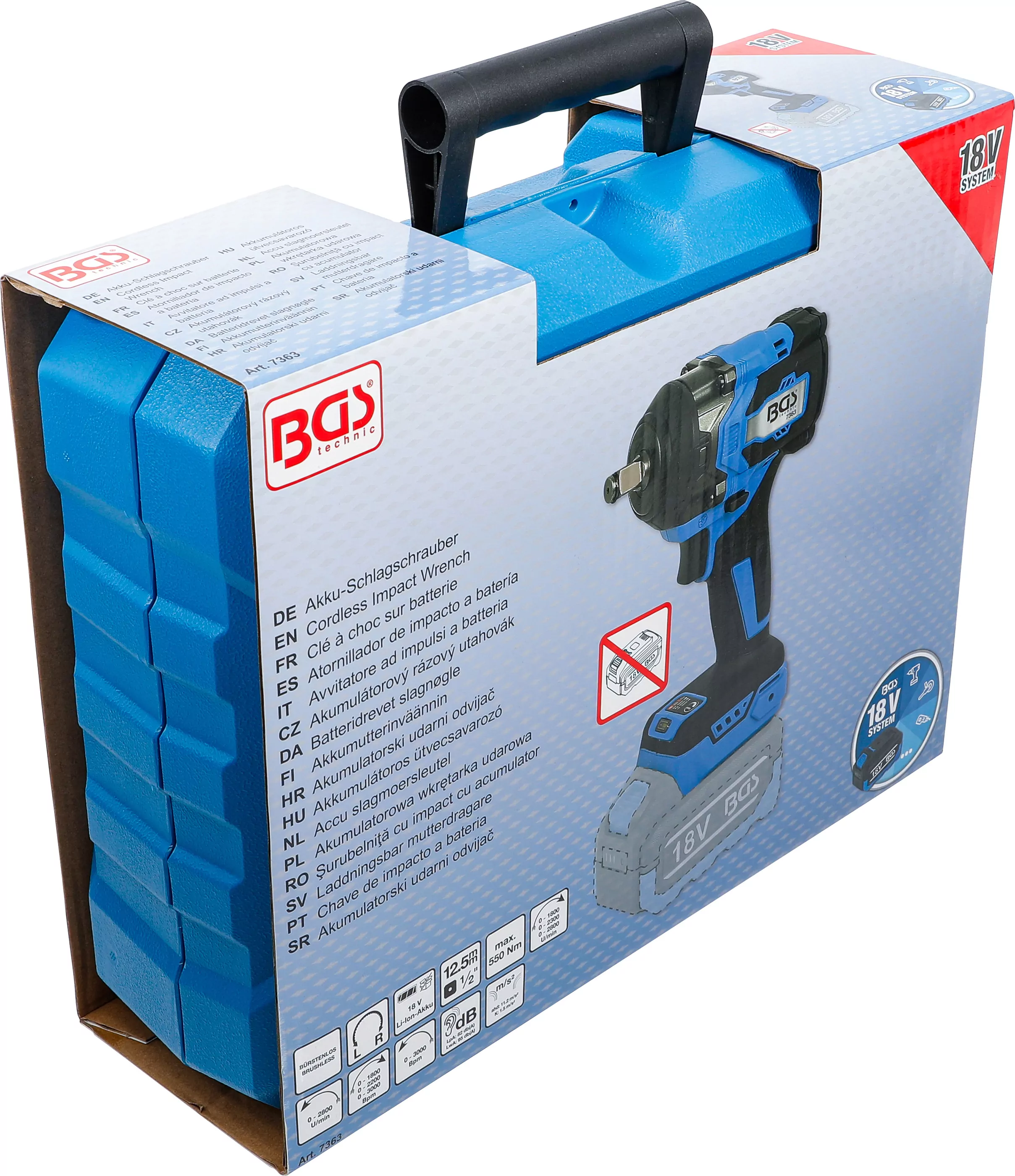 Akku-Schlagschrauber | bürstenlos | 550 Nm | 18 V | ohne Akku