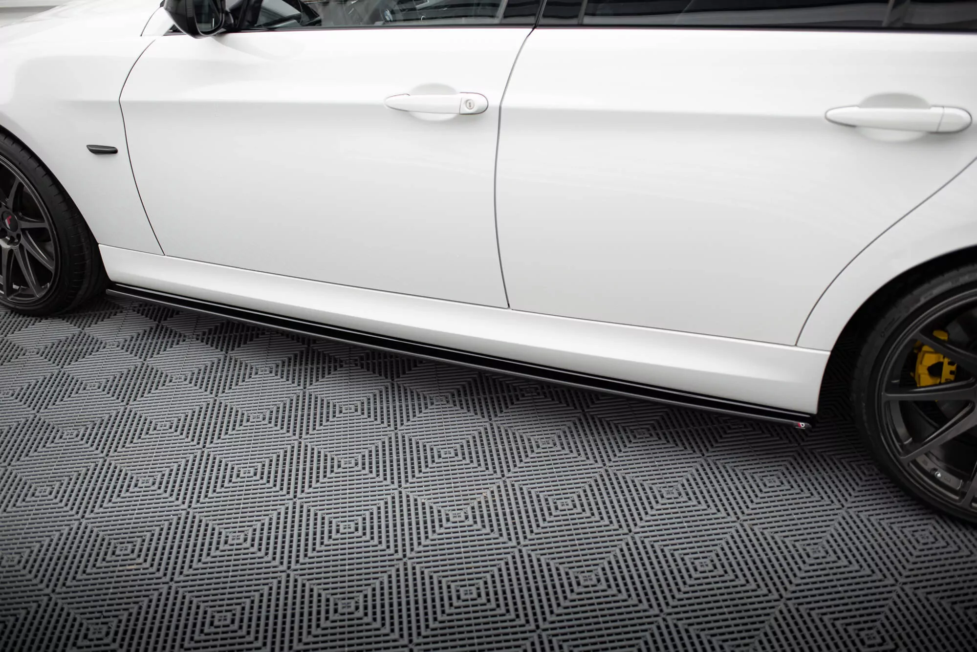 Seitenschweller Ansatz Passend Für Passend Für BMW 3er E90/91 M Paket Schwarz Hochglanz Schwarz Hochglanz