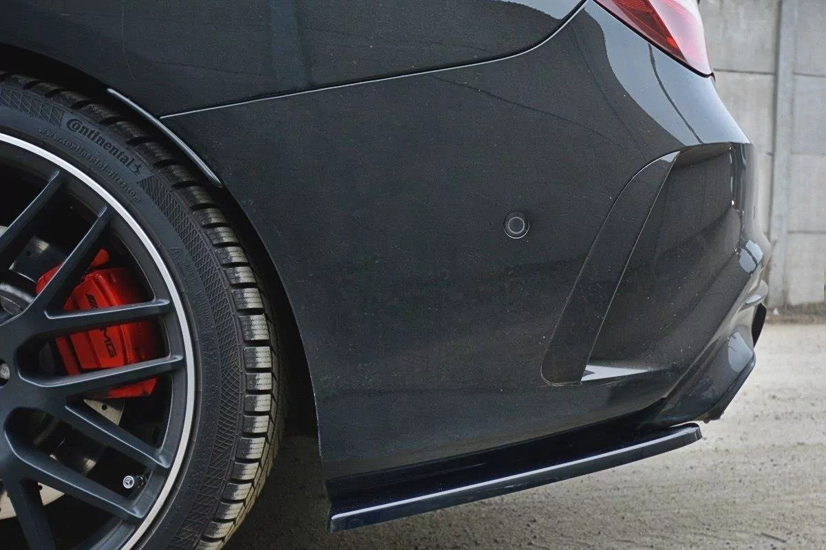 Heck Ansatz Flaps Diffusor Passend Für Diffusor Passend Für Mercedes CLA A45 AMG C117 FL Schwarz Hochglanz Schwarz Hochglanz