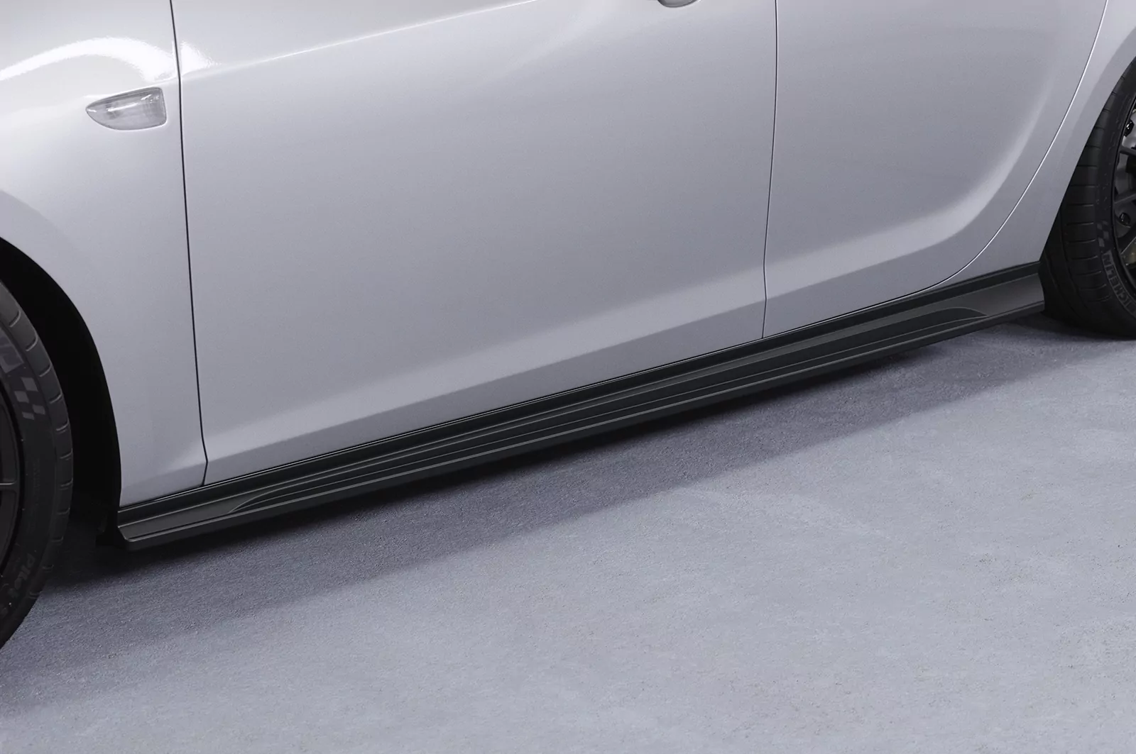 Seitenschweller für Opel Astra J Sports Tourer SS504 Schwarz Strukturiert