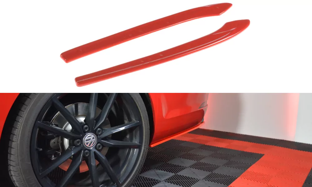 Heck Ansatz Flaps Diffusor Passend Für Diffusor V.2 Passend Für VW GOLF 7 R VARIANT FL  Schwarz Hochglanz Schwarz Hochglanz