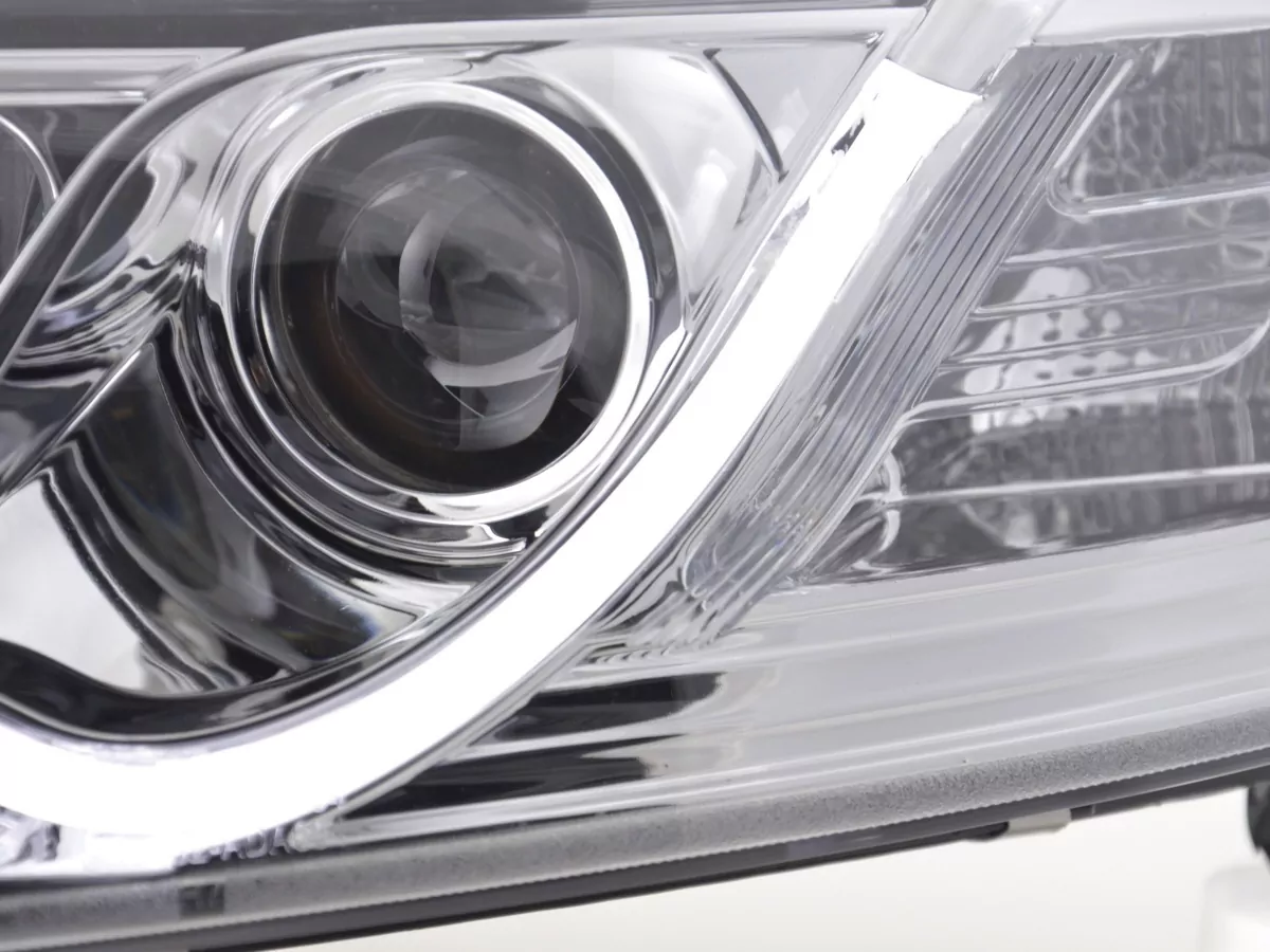 Scheinwerfer Set Daylight LED TFL-Optik Audi A6 Typ 4F Bj. 04-08 chrom für Rechtslenker