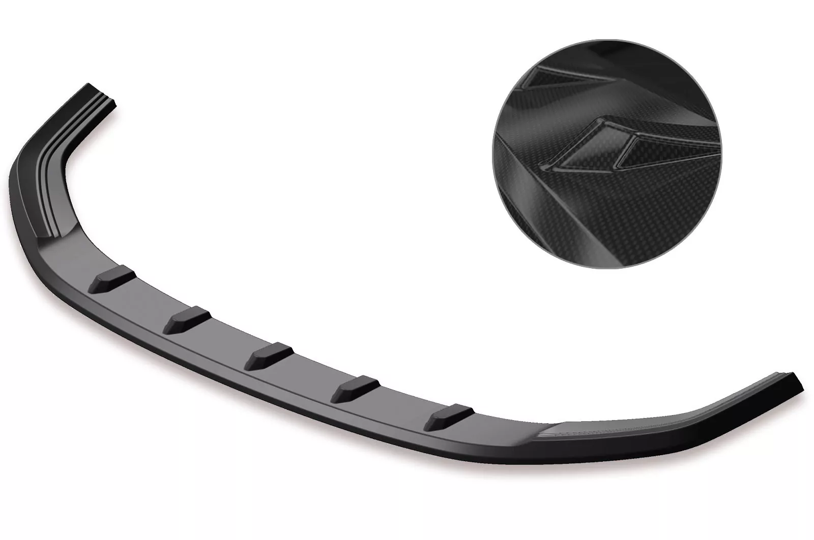 Cup-Spoilerlippe mit ABE für VW Polo VI 2G (Typ AW) GTI / R-Line CSL425-C Carbon Look Hochglanz