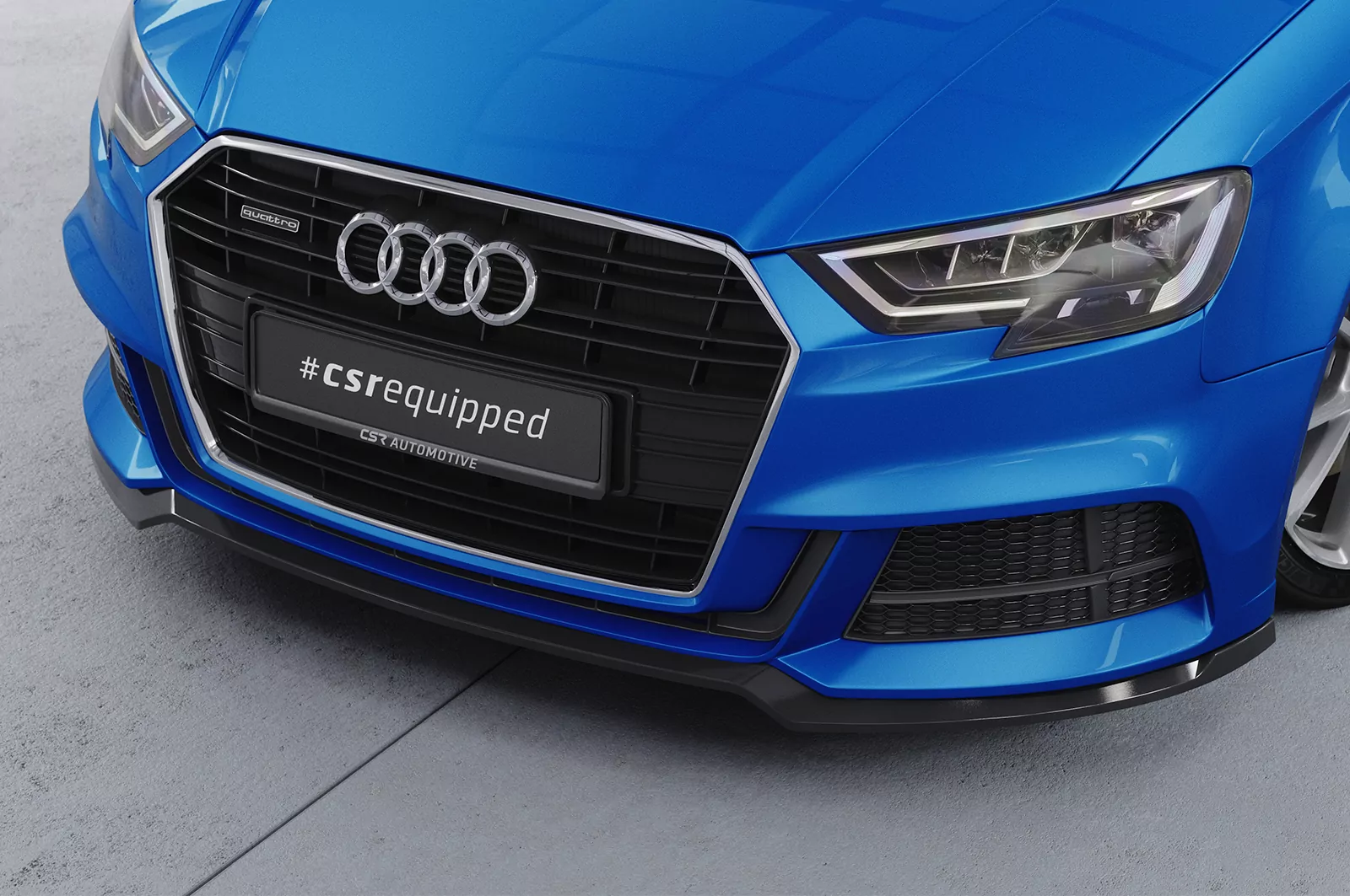 Cup-Spoilerlippe mit ABE für Audi A3 S-Line / S3 8V CSL612 Schwarz Strukturiert