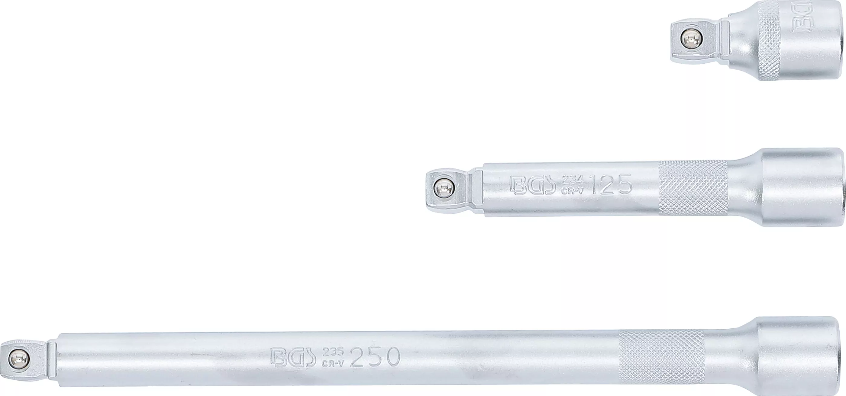 Kippverlängerungs-Satz | 12,5 mm (1/2") | 50 / 125 / 250 mm | 3-tlg.