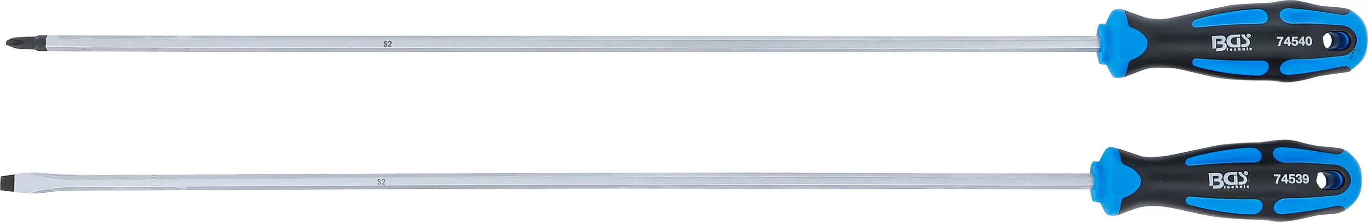 Schraubendreher-Satz | extra lang | Schlitz, Kreuzschlitz PH | 2-tlg.