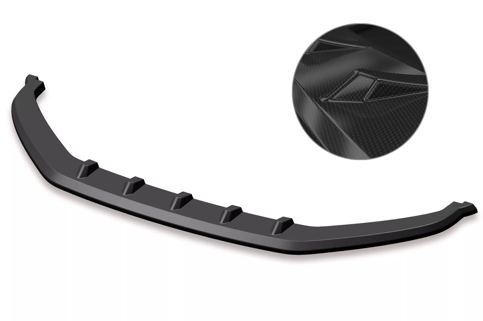 Cup-Spoilerlippe mit ABE für VW T-Roc (A1) R-Line CSL402-C Carbon Look Hochglanz