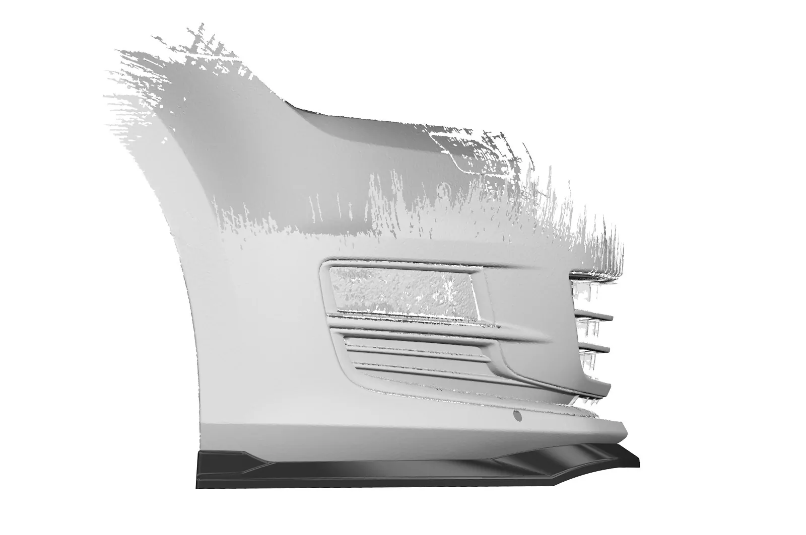 Cup-Spoilerlippe mit ABE für VW Golf 7 CSL500 Schwarz Strukturiert