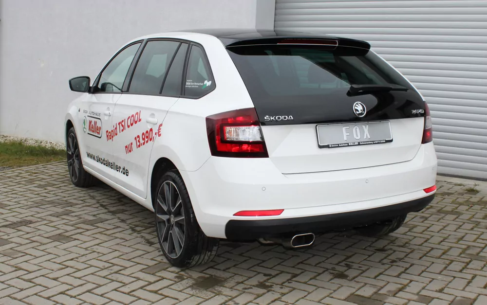 Skoda Rapid Spaceback  Endschalldämpfer - 150x70 Typ 52