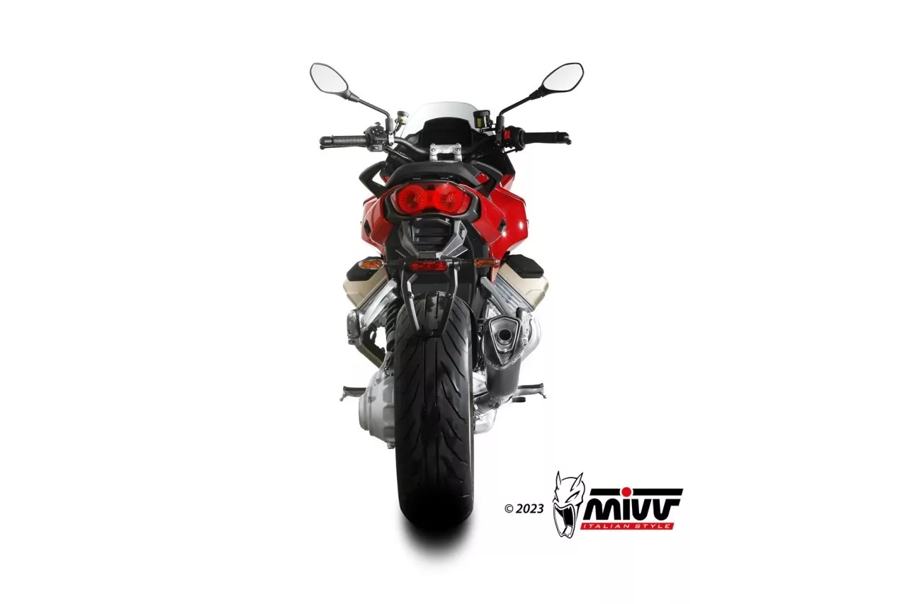 MIVV DELTA RACE Edelstahl Schwarz MOTO GUZZI V100 MANDELLO 22-23
