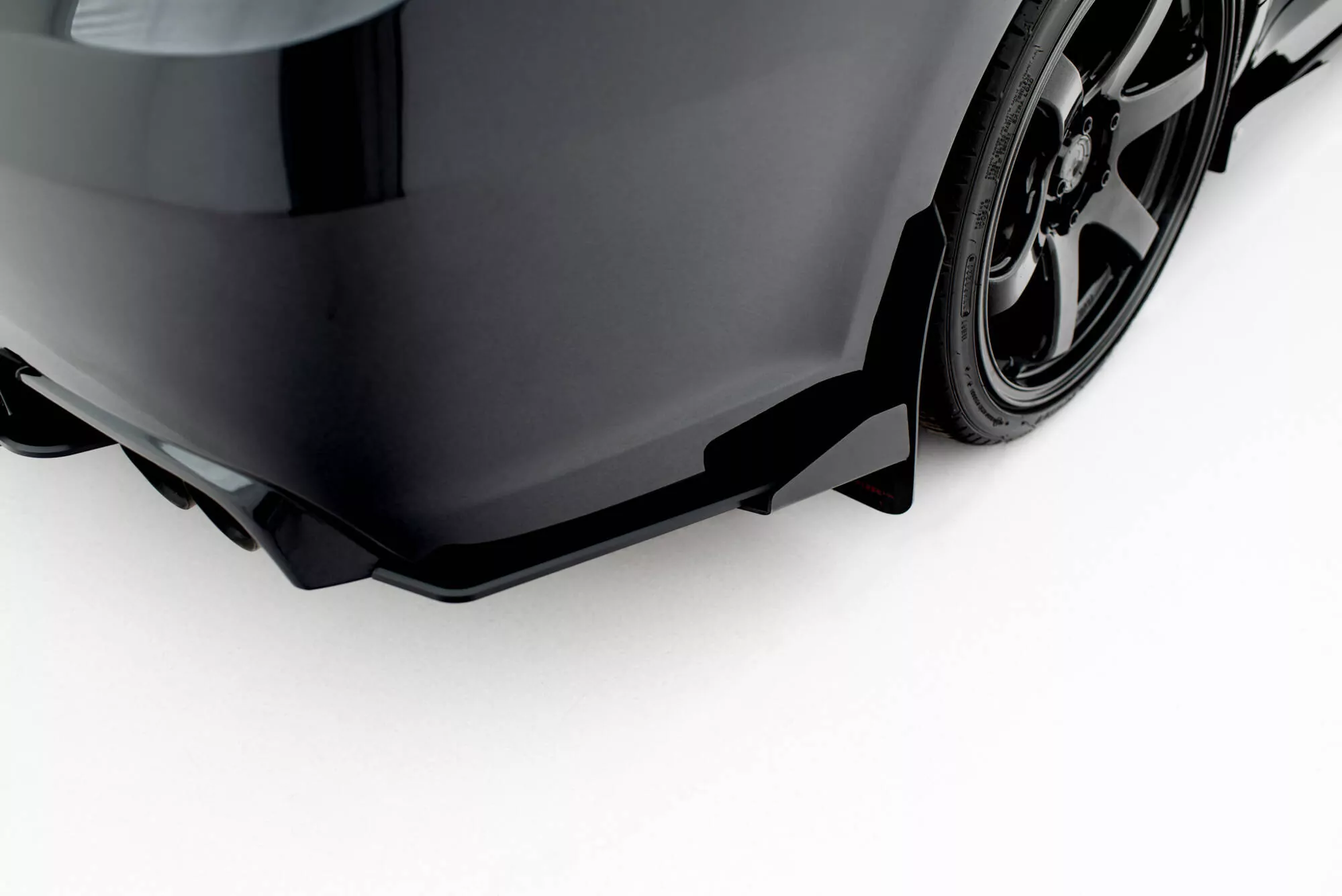 Street Pro Heck Ansatz Flaps Diffusor +Flaps Für Ford Subaru Impreza WRX STI Mk3 Facelift Schwarz Hochglanz