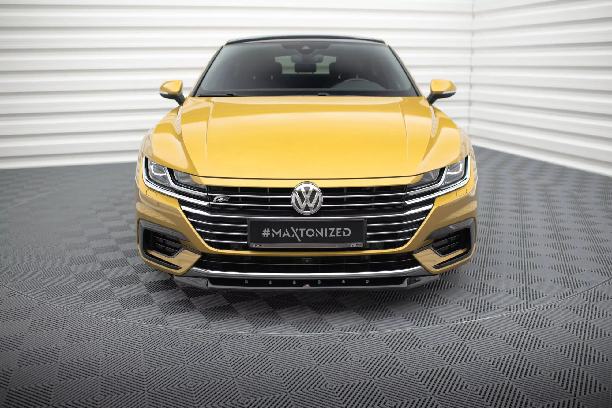 Front Ansatz Passend Für V.2 Passend Für VW ARTEON Schwarz Hochglanz Schwarz Hochglanz