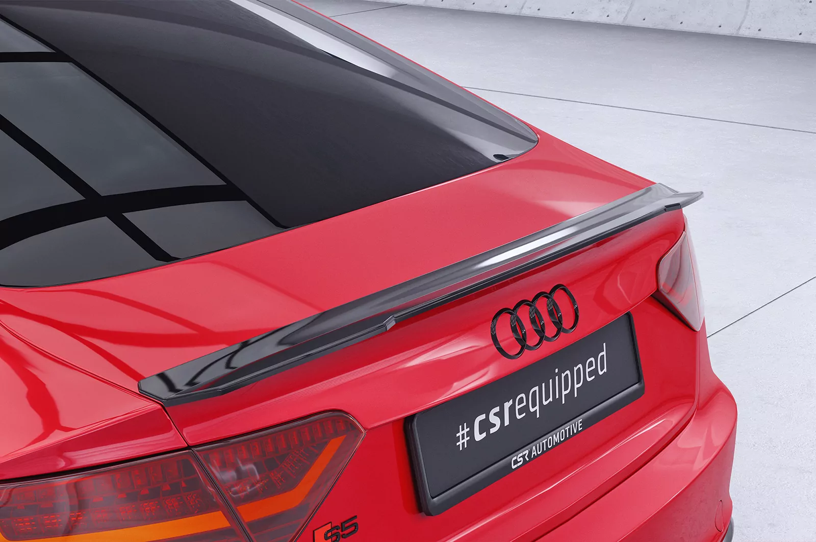 Heckflügel mit ABE für Audi A5 / S5 8T Sportback HF701 Strukturiert (schwarz matt)