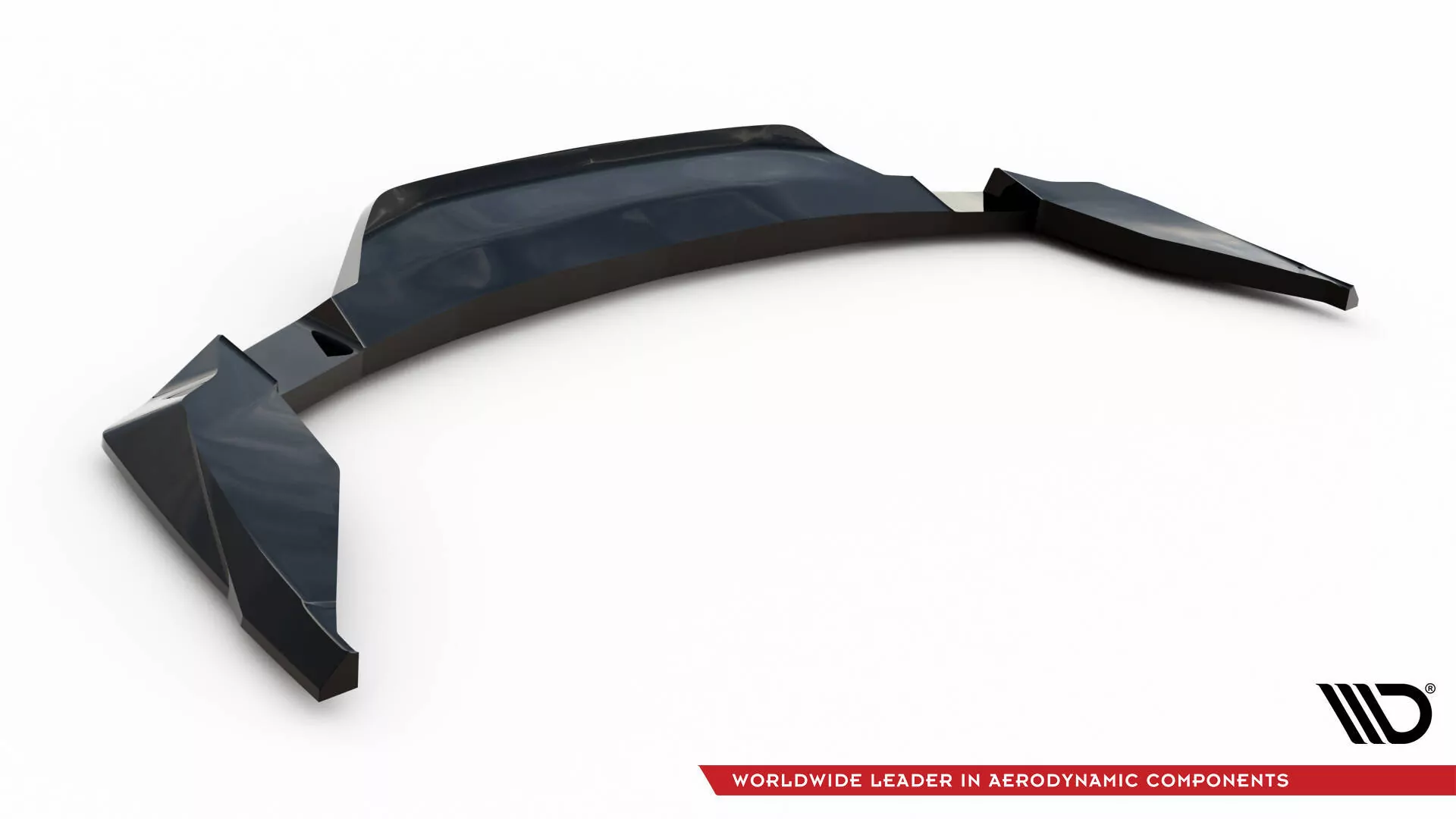 Hinten Splitter (mit Einem Vertikalem Balken) Chevrolet Camaro SS Mk6 Facelift Schwarz Hochglanz