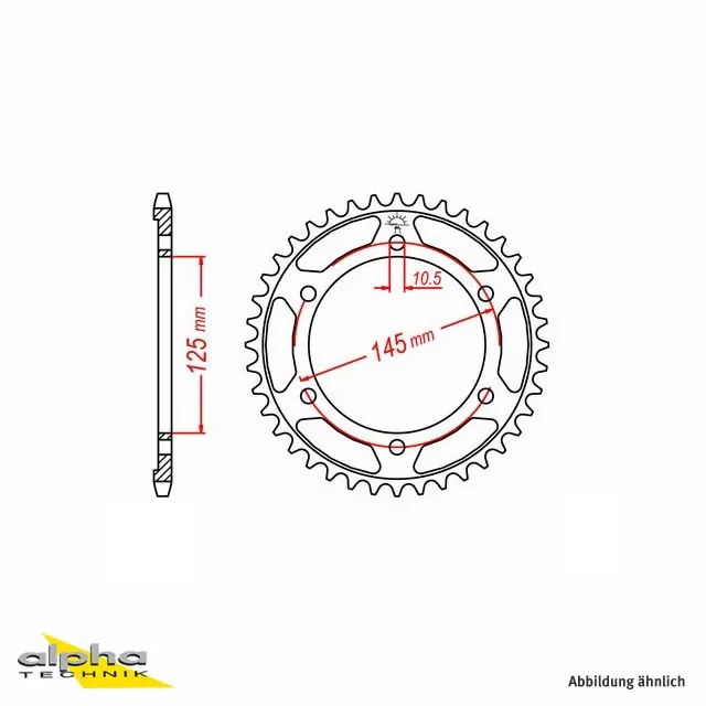 EK-Chain Kettensatz 525DEX für Yamaha TDM 850 1996-1998 Typ 4TXL