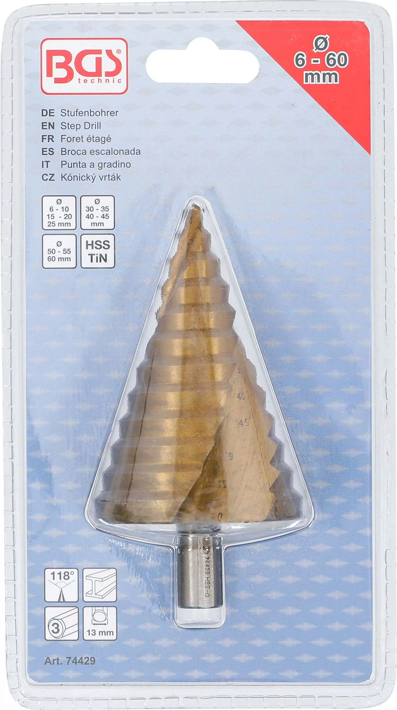 Stufenbohrer | titan-nitriert | Ø 6 - 60 mm