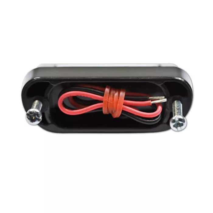 LED-Kennzeichenbeleuchtung "Zest" Schraubenabstand: 45mm | E-geprüft | schwarz | ABS