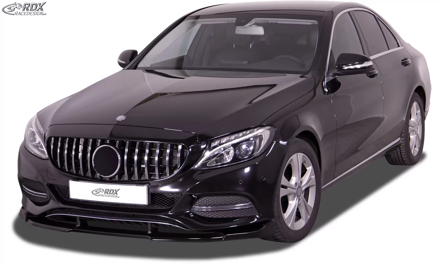 RDX Frontspoiler VARIO-X für MERCEDES C-Klasse W205, S205, C205 (-2018) "V2" Frontlippe Front Ansatz Vorne Spoilerlippe