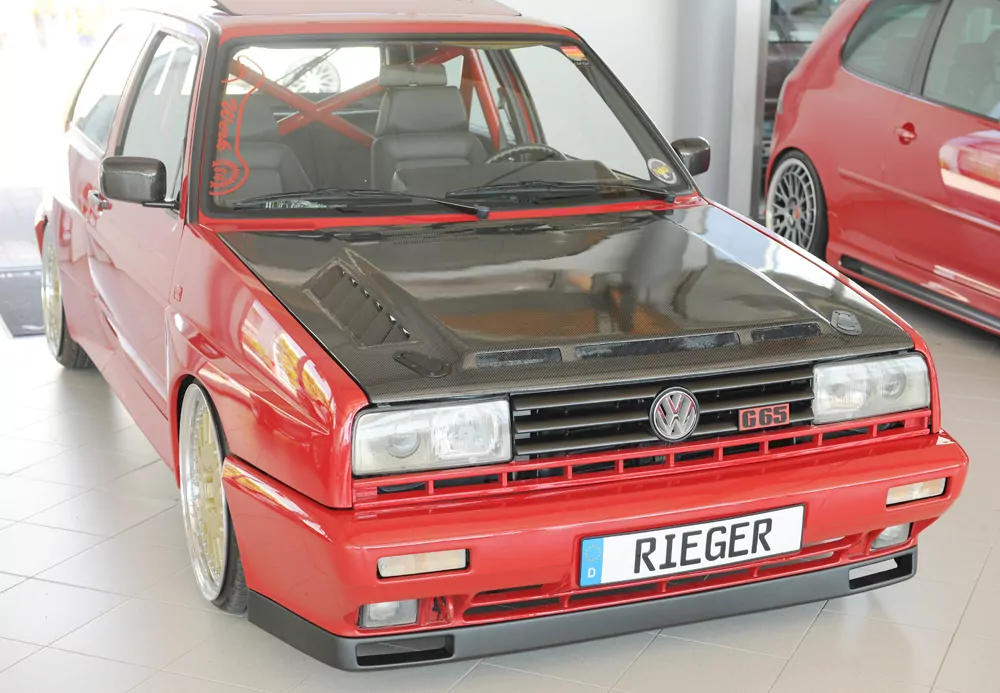 Rieger Spoilerlippe matt schwarz für VW Golf 2  Rallye Golf (19E-299)  89-91