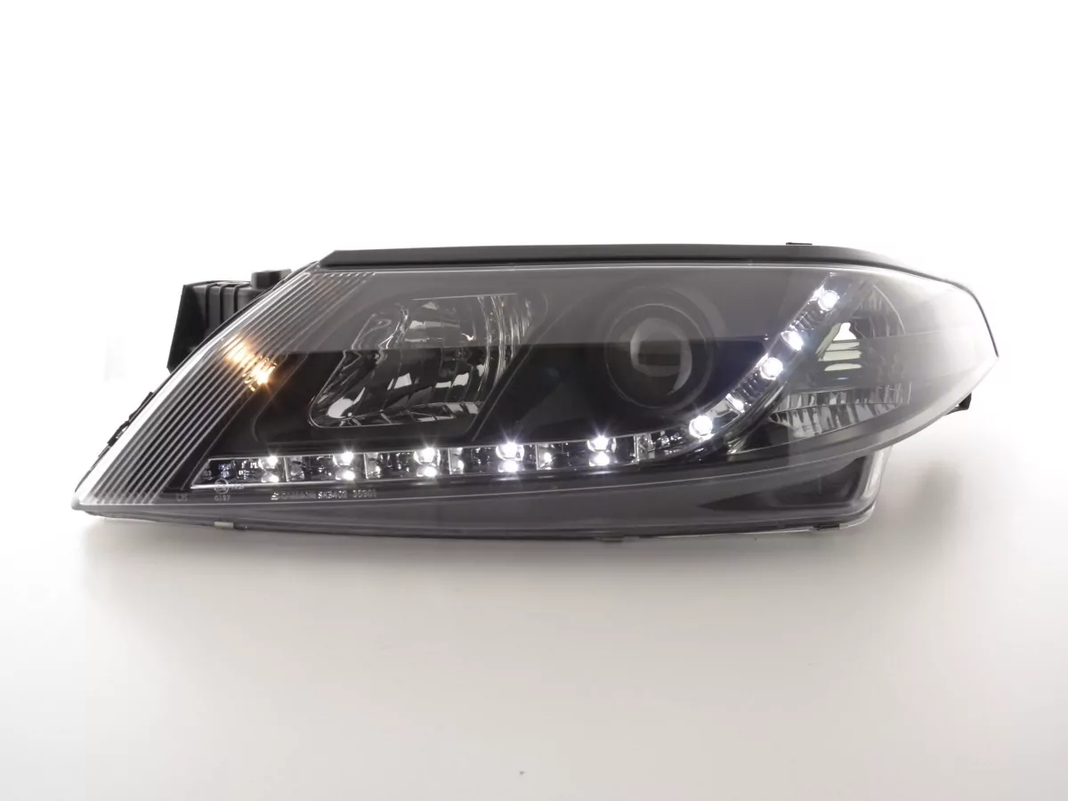 Scheinwerfer Set Daylight LED TFL-Optik Renault Laguna (Typ G) Bj. 01-05 schwarz