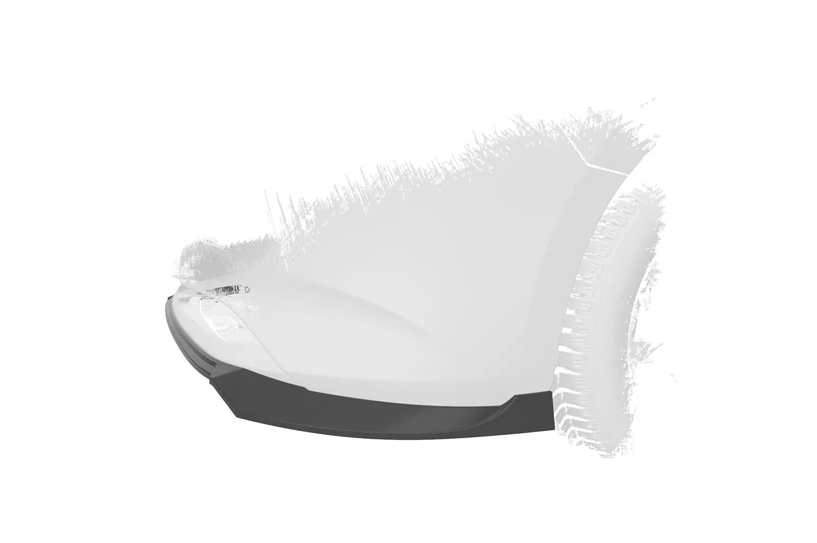 Cup-Spoilerlippe mit ABE für Mazda 3 (Typ BP) CSL649 Schwarz Strukturiert