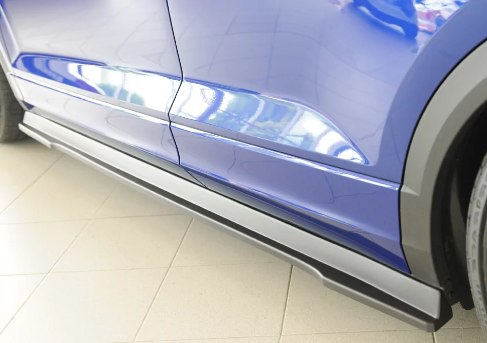 Rieger Seitenschweller links ansatz matt schwarz für VW T-Roc R (A1) 5-tür. 01.22- (ab Facelift)