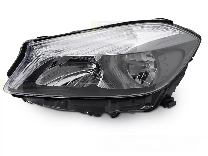 Headlight Black Left Side Tyc Fits Mercedes W176 12-18