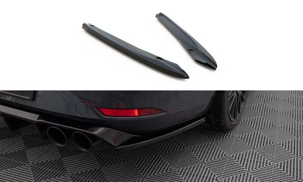 Heck Ansatz Flaps Diffusor V.2 Für Seat Leon ST FR Mk4 Schwarz Hochglanz