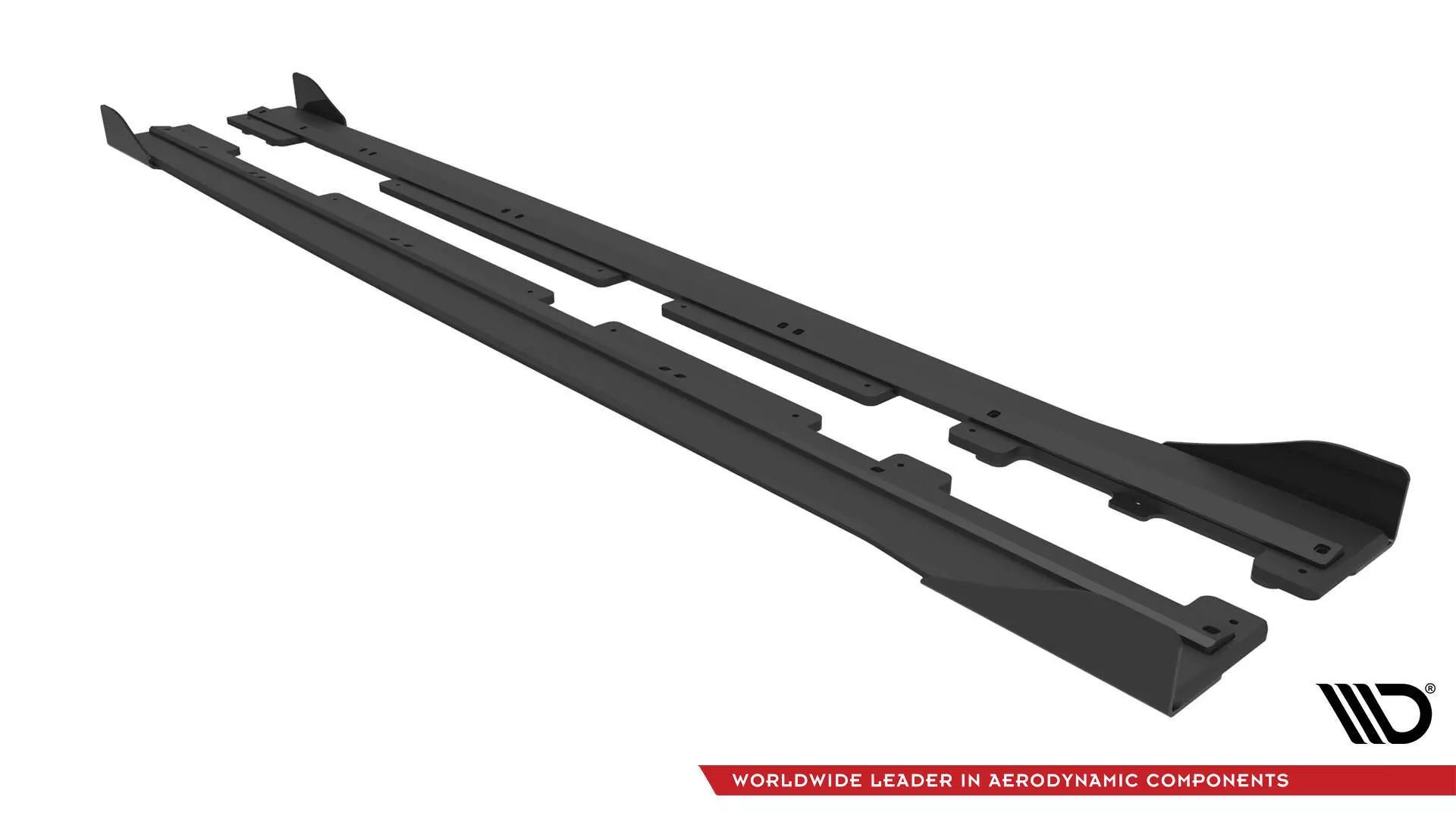 Rennen Haltbarkeit Seitenschweller Ansatz Passend Für + Front Stoßstangen Racing Flaps Passend Für Ford Fiesta Mk8 ST / ST-Line Schwarz Hochglanz