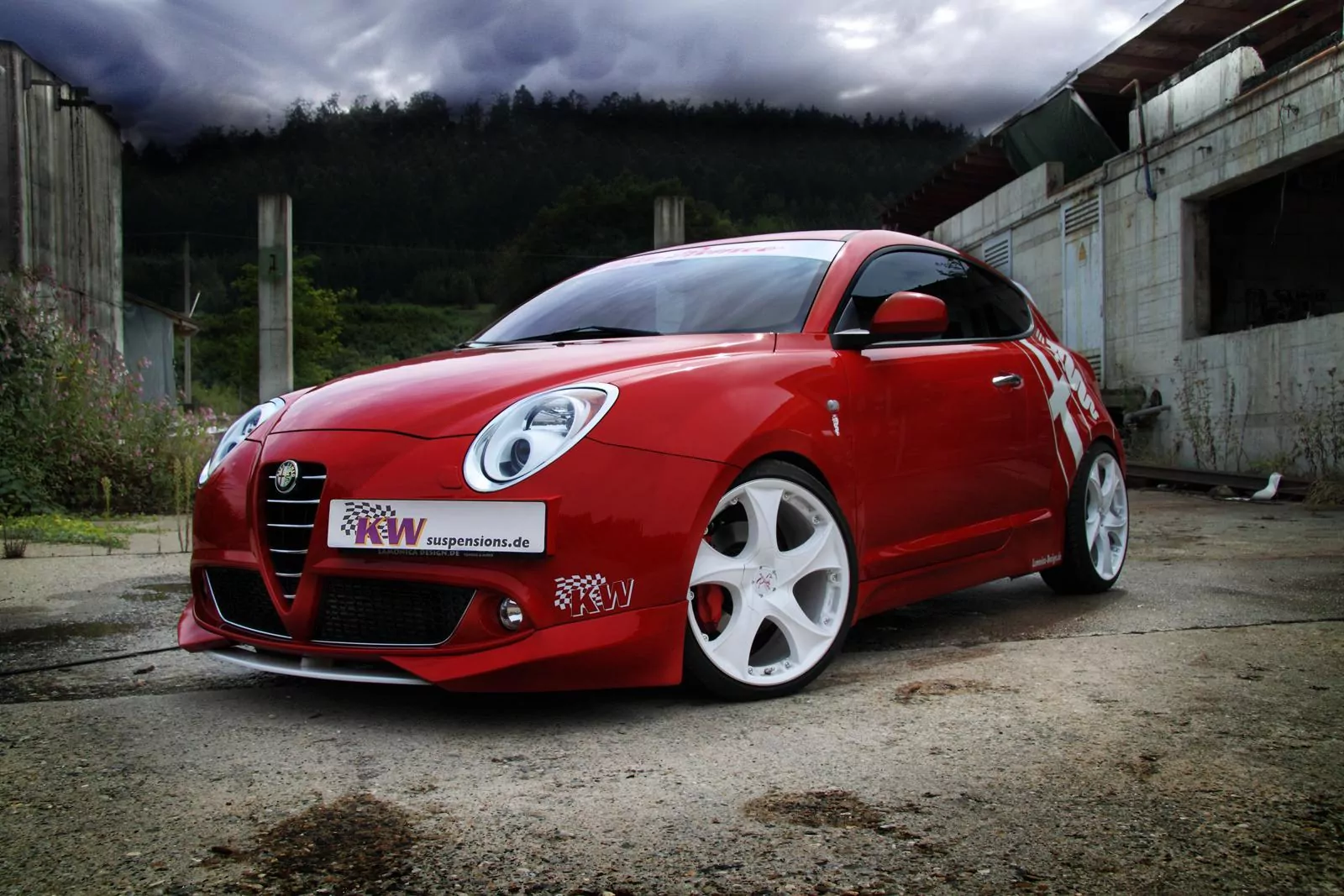 KW Gewindefahrwerk V2 inox (inkl. Stilllegung f. elektr. Dämpfer) ALFA ROMEO MITO (955_) 08/2008-