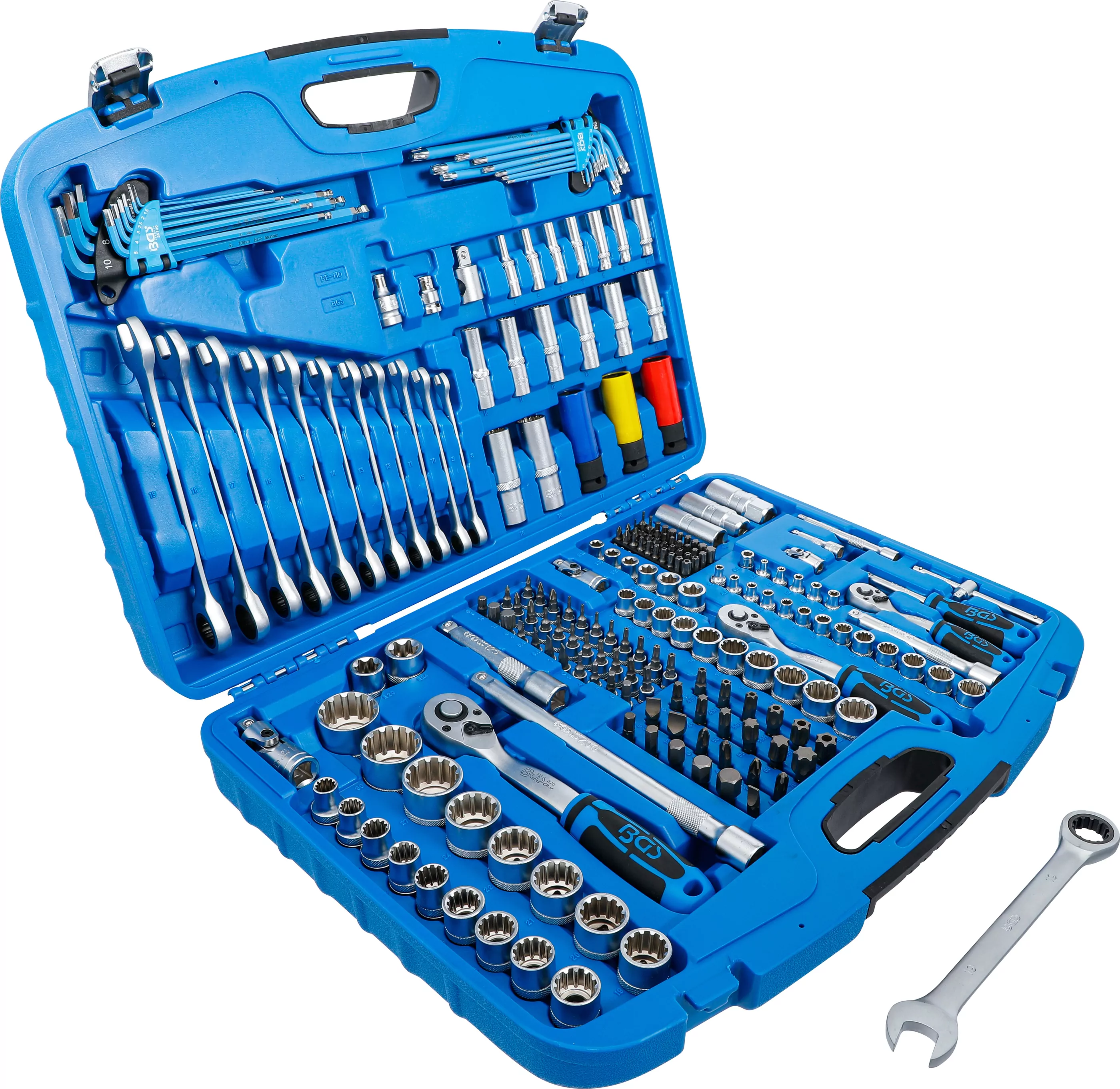 Steckschlüssel-Satz "Gear Lock" | Antrieb 6,3 mm (1/4") / 10 mm (3/8") / 12,5 mm (1/2") | 218-tlg.