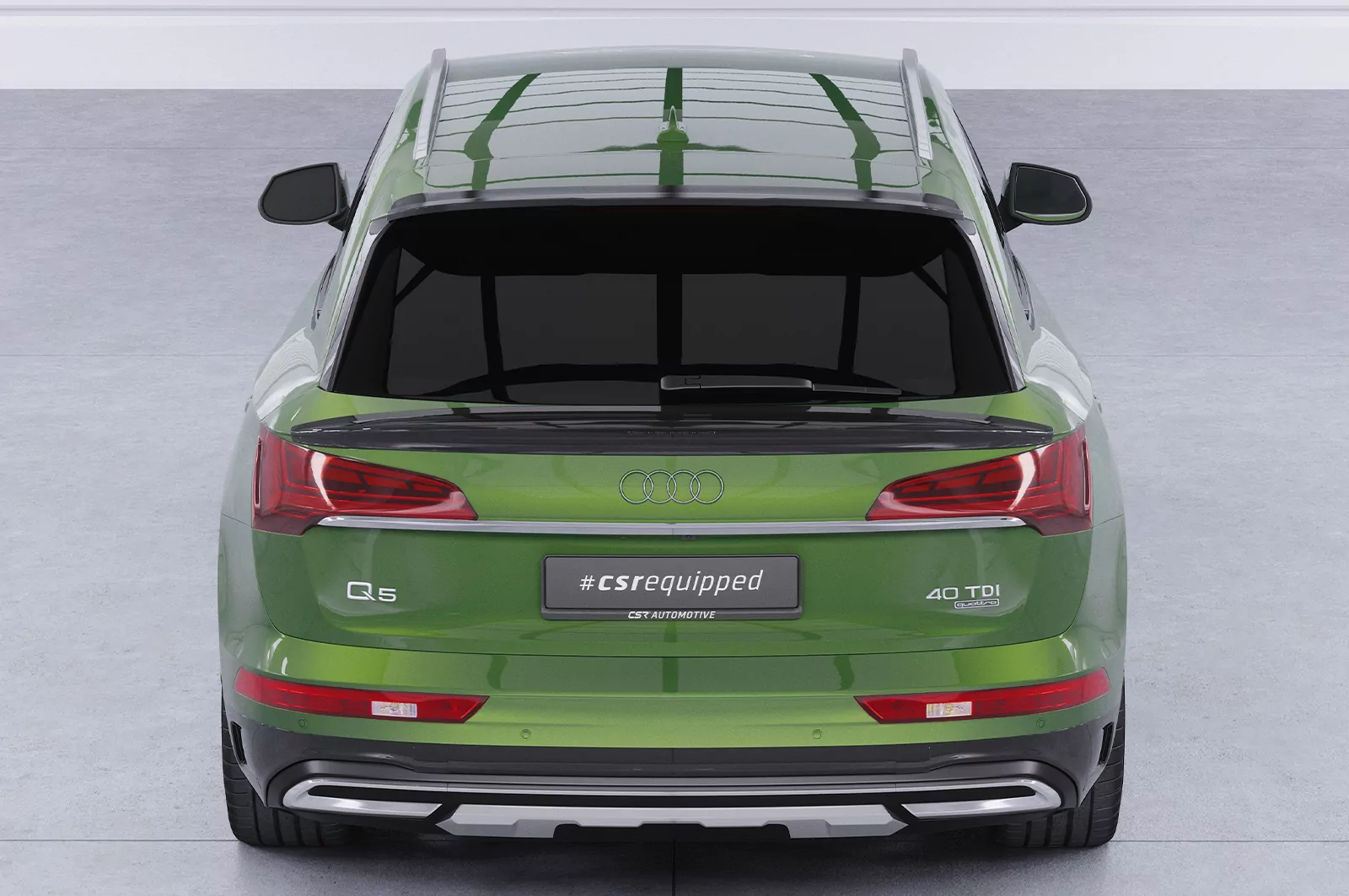 Heckflügel mit ABE für Audi Q5 (FY) HF974 Schwarz Strukturiert