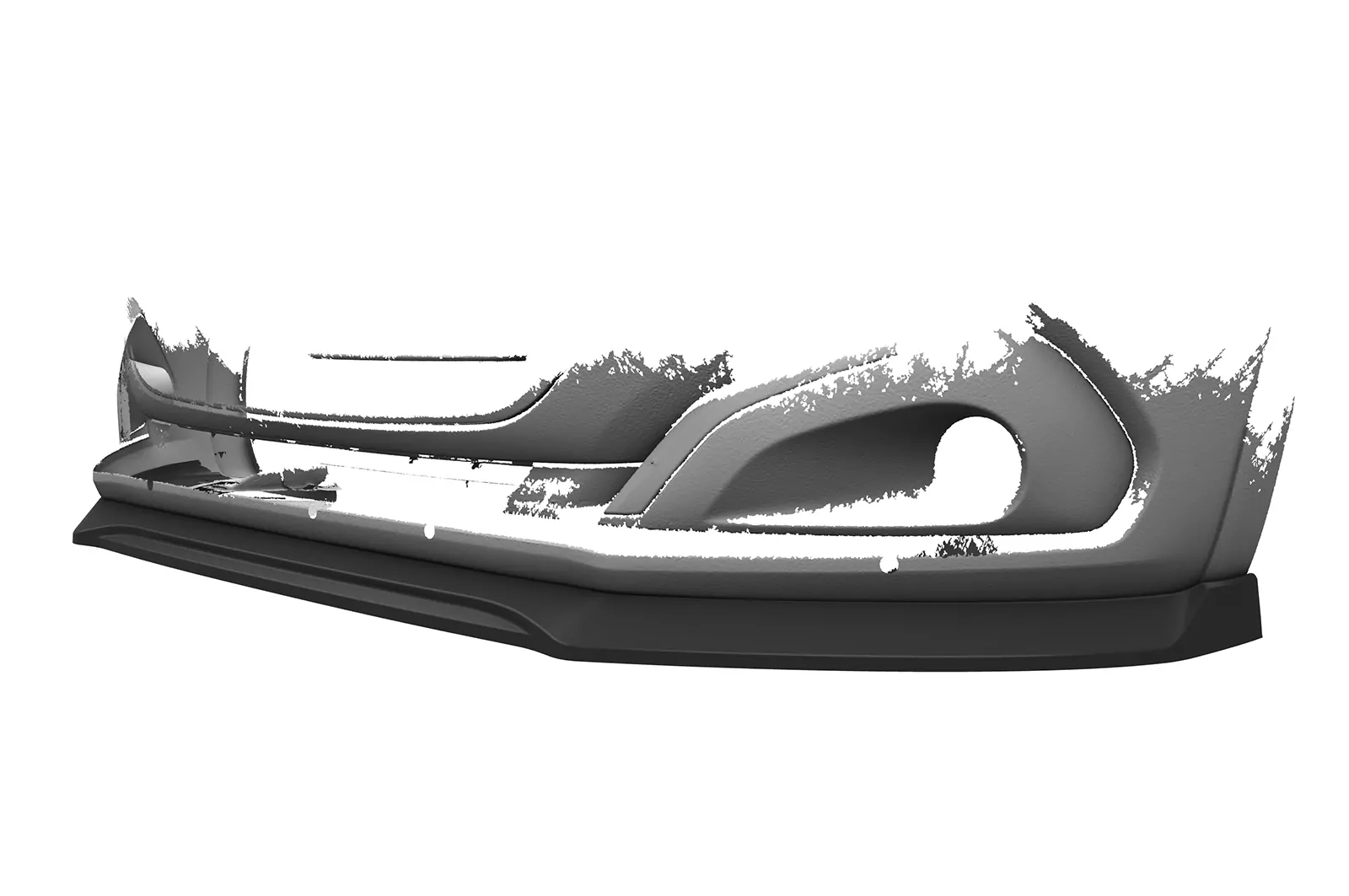 Cup-Spoilerlippe mit ABE für Peugeot 208 GTi CSL694 Schwarz Strukturiert