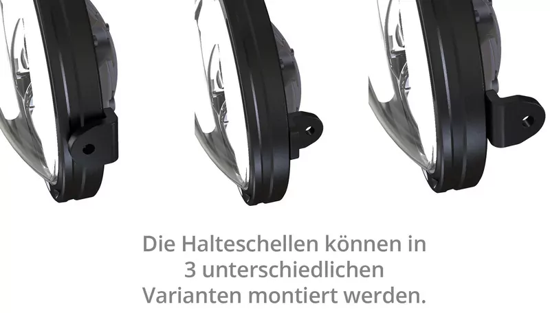 HIGHSIDER 5 3/4 Zoll LED-Scheinwerfer Frame-R2 Typ 7, Schwarz, seitliche Befestigung