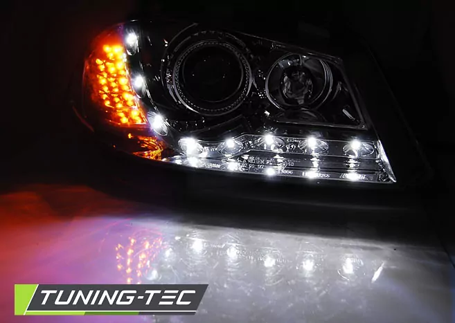 HEADLIGHTS DAYLIGHT CHROME fits SEAT IBIZA 6L 04.02-08