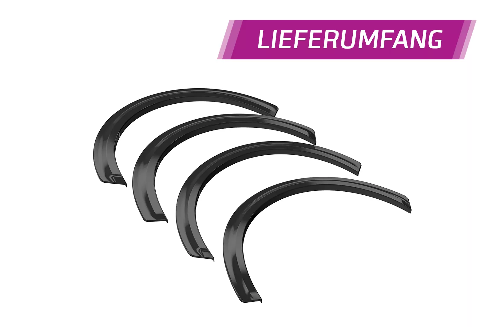 Kotflügelverbreiterung für Opel Astra L VB037 Schwarz Strukturiert