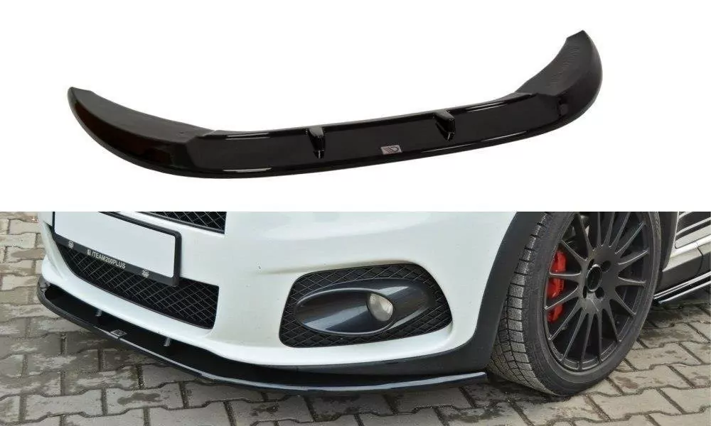 Front Ansatz Passend Für V.2 Passend Für FIAT GRANDE PUNTO ABARTH Schwarz Hochglanz Schwarz Hochglanz