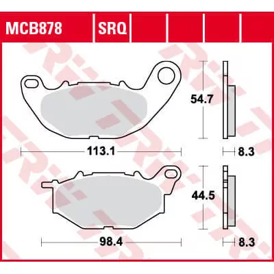 TRW Lucas Bremsbelag MCB878 mit ABE