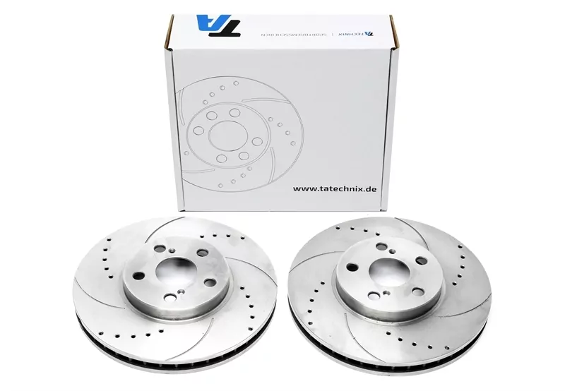 TA Technix Sport Bremsscheiben Satz Vorderachse passend für Toyota Avensis / Avensis Liftback / Avensis SW