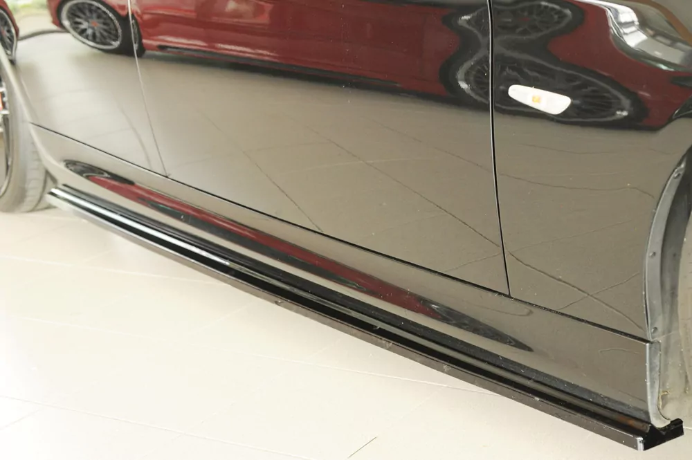 Rieger Seitenschweller rechts ansatz glanz schwarz für BMW 3er E91 Touring 09.08- (ab Facelift) LCI