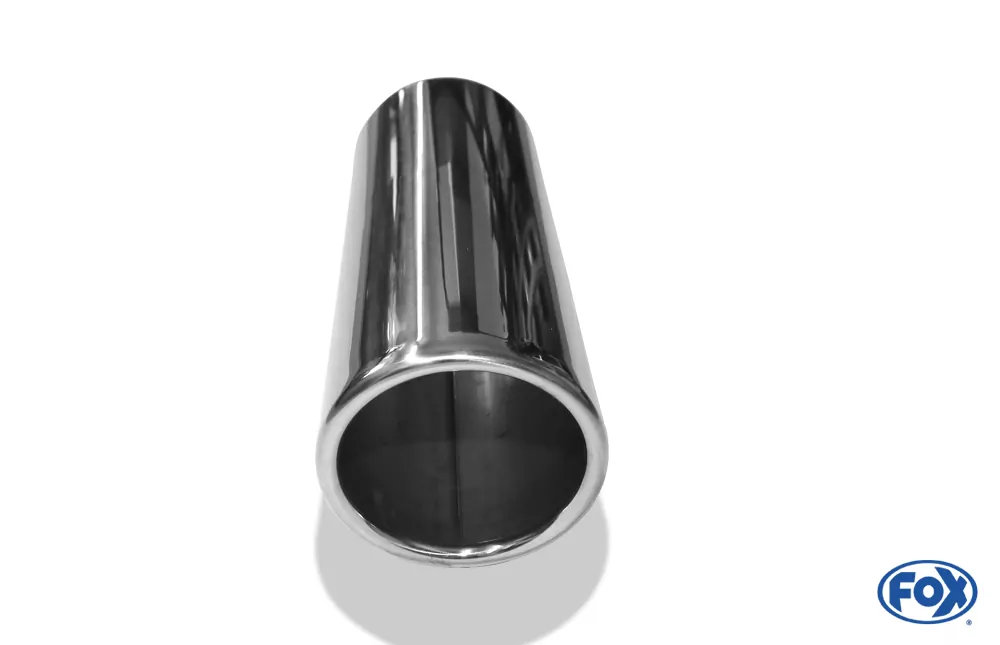 Anschweißendrohr Typ 16  Ø 90 mm / Länge: 300 mm - rund / eingerollt / 15° abgeschrägt / ohne Absorber