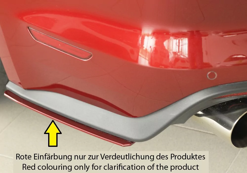 Rieger Heckschürzenansatz seitlich links für Ford Mustang 6 (LAE) | Coupé 11.14-07.17 (bis Facelift) für orig. GT-Heckschürze      in Vorbereitung !