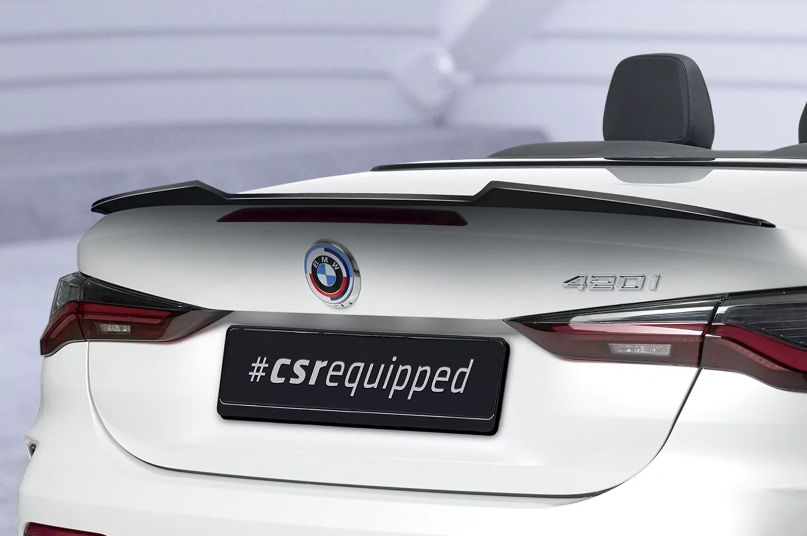 Heckflügel mit ABE für BMW 4er G23 Cabrio HF879 Schwarz Strukturiert