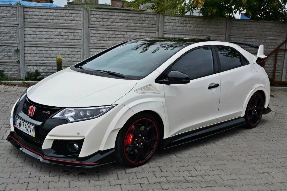 Seitenschweller Ansatz Passend Für Passend Für HONDA CIVIC IX TYPE R Schwarz Hochglanz Schwarz Hochglanz