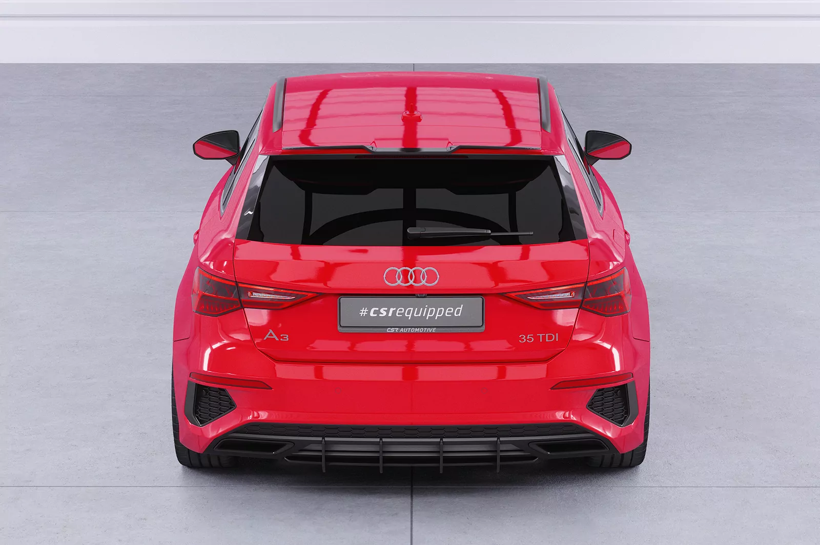 Heckflügel mit ABE für Audi A3 Sportback S-Line/S3 (8Y) HF811 Schwarz Strukturiert