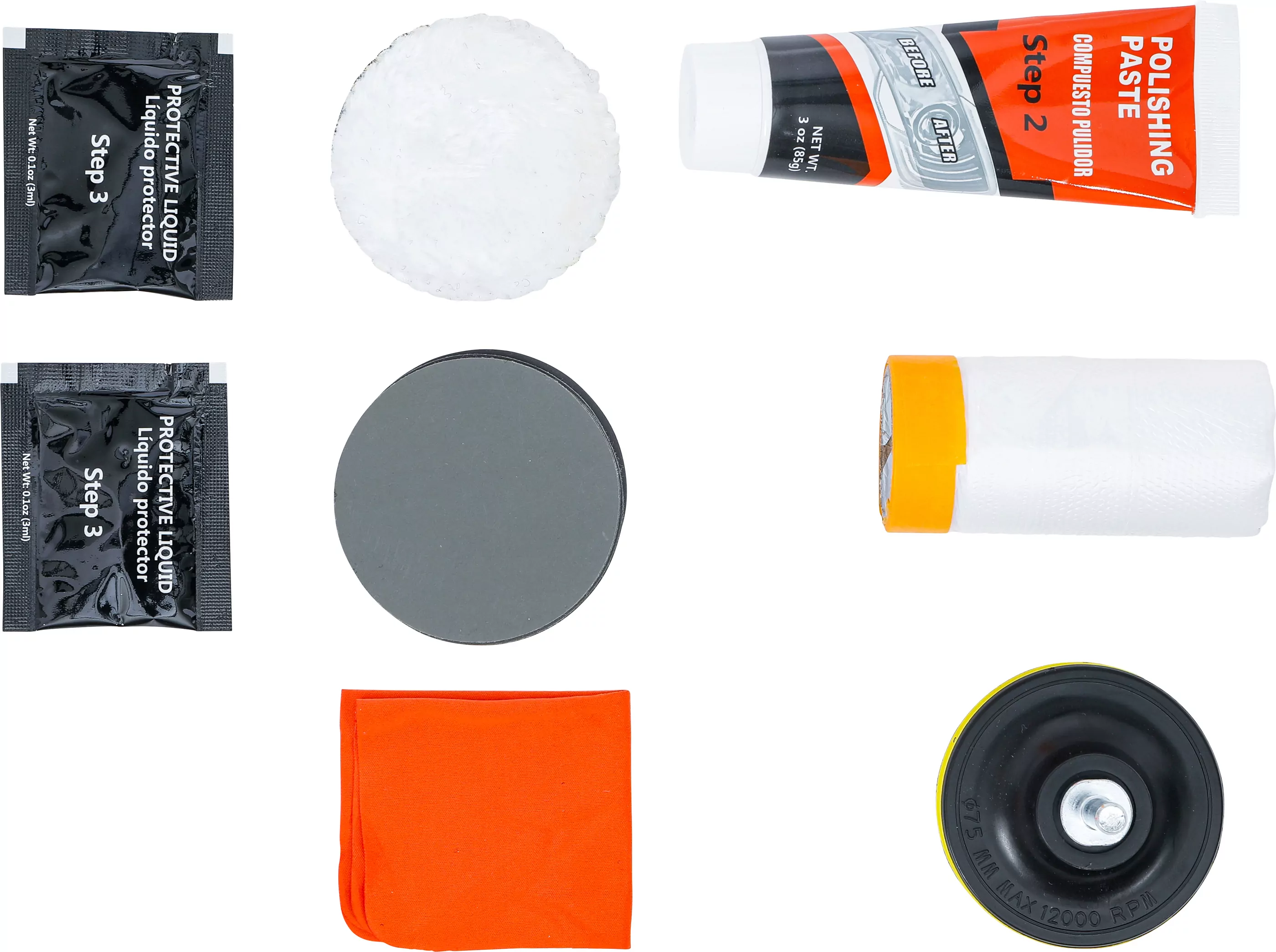 Fahrzeugscheinwerfer-Aufbereitungs-Kit | 14-tlg.